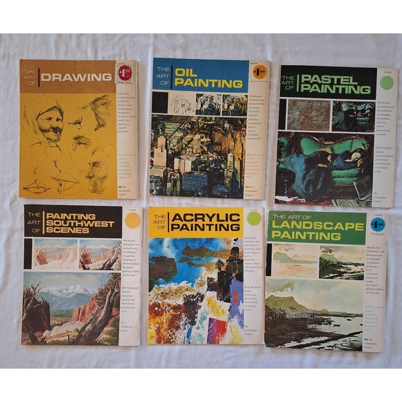 6 Drawing Vintage Book Lot Learn To Draw Sewell Foster Scheewe Trees Watercolor - Picture 15 of 15